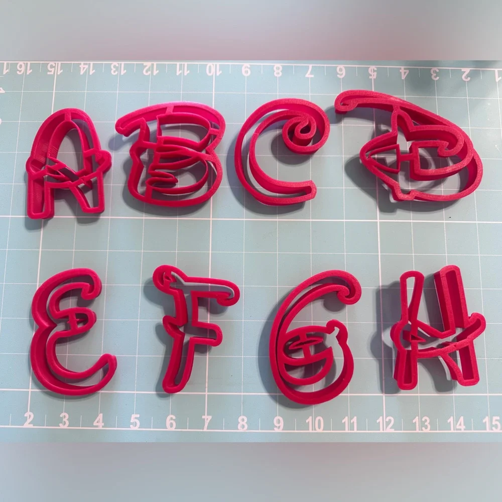 Disney Font Uppercase Cookie/Fondant Cutter Full Set 3”